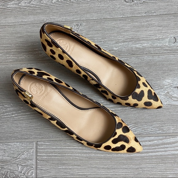 New Tory Burch Leopard Print Heels - Picture 5 of 12